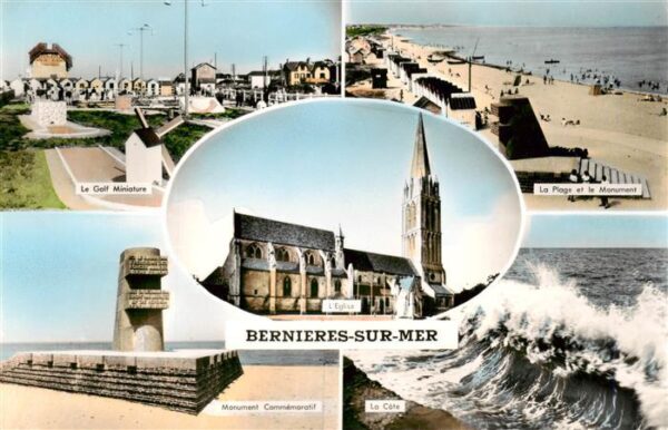 Bernieres-sur-Mer 14 Calvados Le Golf Miniature La Plage et le Monume