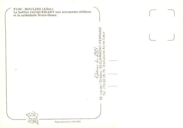 Moulins  03 Allier Le beffroi Jacquemart aux automates cel – Bild 2