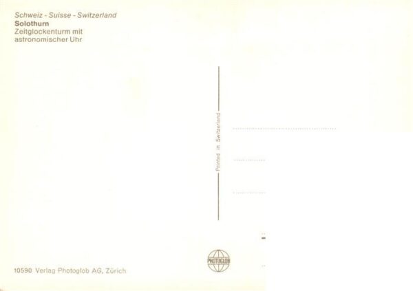 Solothurn Soleure SO Zeitglockenturm mit astronomischer Uhr – Bild 2