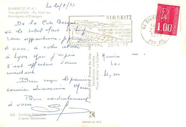 Biarritz 64 Pyrenees Atlantiques Vue générale aérienne au fond les Monta – Bild 2
