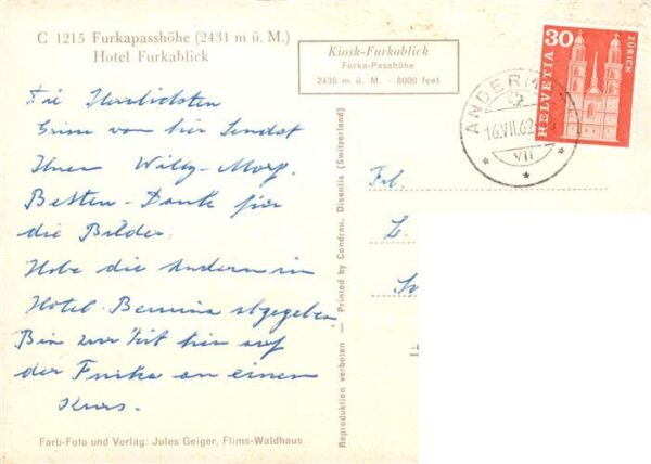 Furkapasshoehe Hotel Furkablick – Bild 2