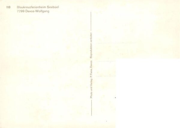 Wolfgang Davos GR Blaukreuzferienheim Seebüel – Bild 2