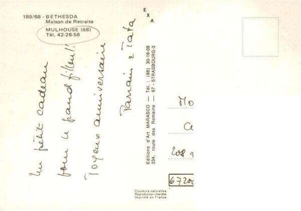 Mulhouse Muehlhausen 68 Alsace Bethesda Maison de Retraite – Bild 2