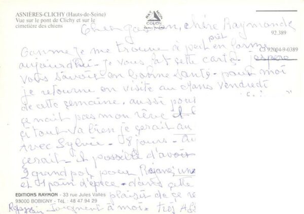 Asnieres 92-sur-Seine Vue sur le pont de Clichy et sur le cim – Bild 2