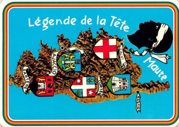 Corse  Ile de Korsika Legende de la Tete Calvi Ajaccio Sartem