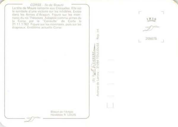 Corse  Ile de Korsika Legende de la Tete Calvi Ajaccio Sartem – Bild 2