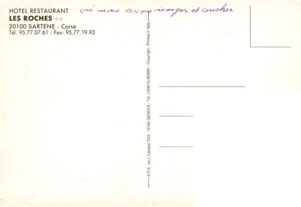 Sartene 2A Corse-du-Sud Hotel Restaurant Les Roches Gastraum Te – Bild 2