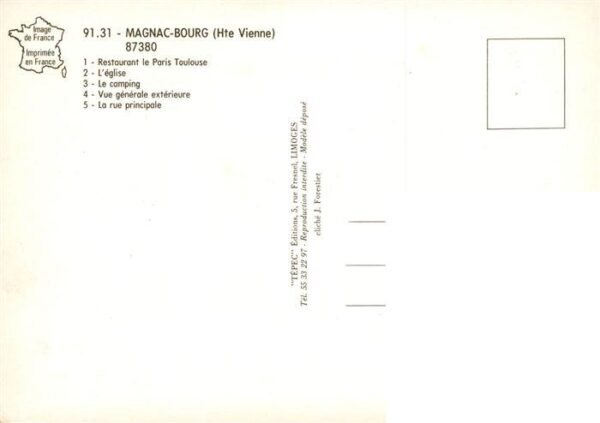 Magnac-Bourg 87 Haute-Vienne Restaurant le Paris Toulouse Eglise Cam – Bild 2