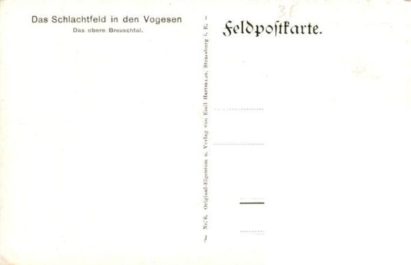 Vogesen Vosges Region Schlachtfeld in den Vogesen Oberes Breu – Bild 2