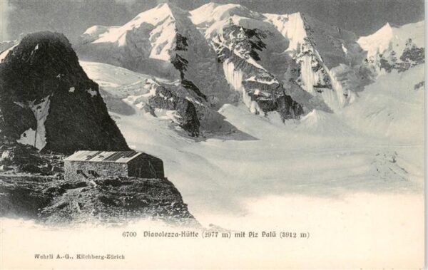 Diavolezzahuette 2973m GR mit Piz Palü