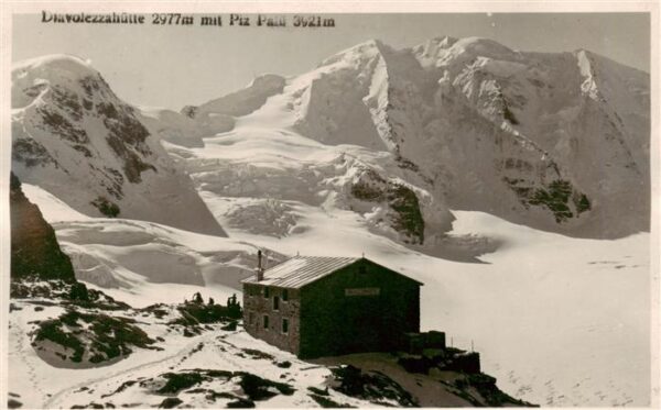 Diavolezzahuette 2973m GR mit Piz Palü