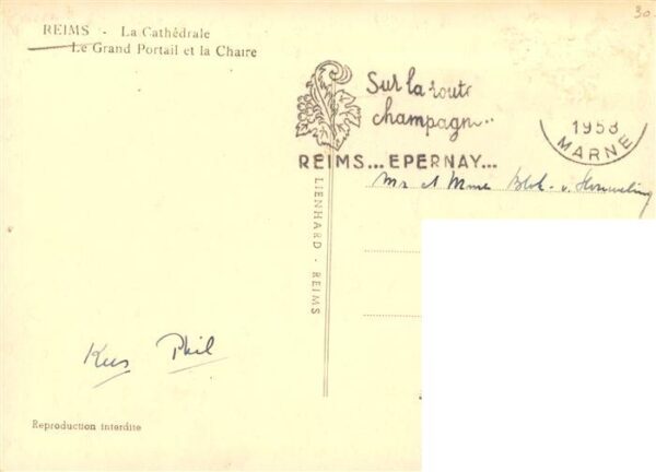 Reims 51 La Cathedrale Le Grand Portail et la Ch – Bild 2