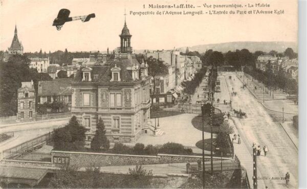 Maisons-Laffitte 78 Yvelines Vue panoramique La Mairie Avenue Longue