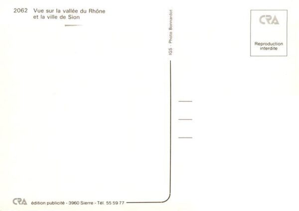 Sion  Sitten Seduno VS Vue sur la vallee du Rhone et la ville – Bild 2