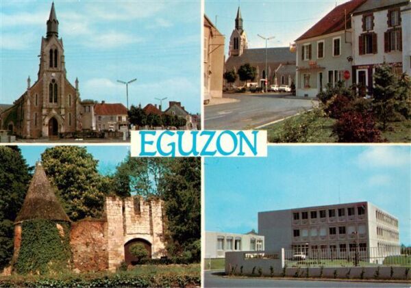 Eguzon-Chantome 36 Indre Eglise St Etienne Le rond point Le chat