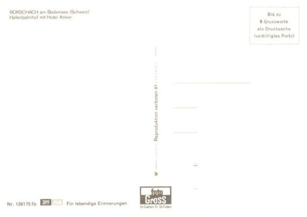 Rorschach Bodensee SG Hafenbahnhof mit Hotel Anker Wappen – Bild 2