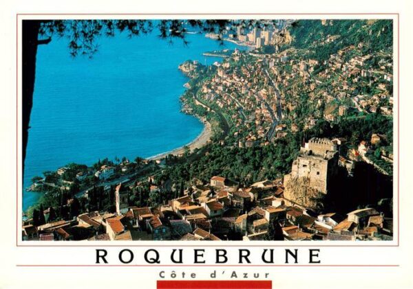Roquebrune 06 Alpes-Maritimes Panorama Burgruine Küste