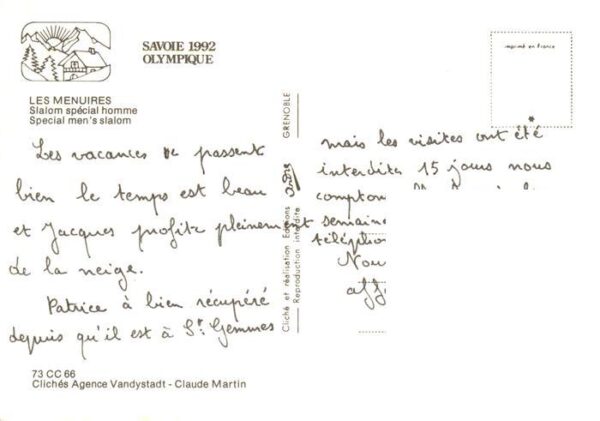 Les Menuires Savoie Olympique 1992 Slalom spécial homme – Bild 2