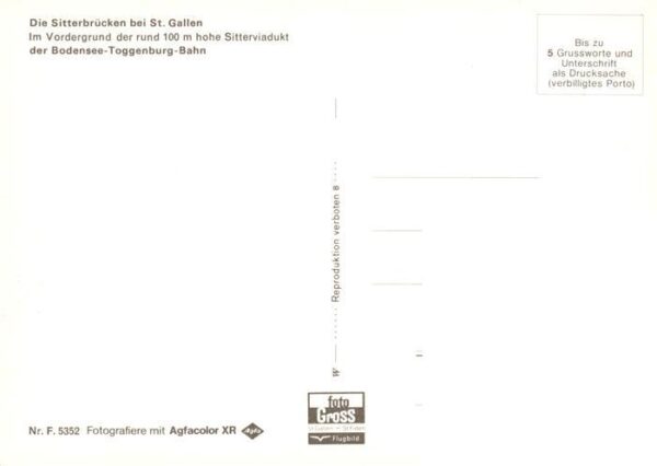 St Gallen SG Sitterbrücken Viadukt der Bodensee-Togg – Bild 2