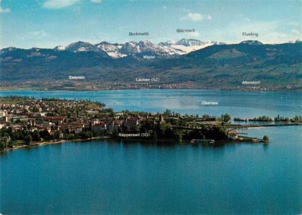 Rapperswil -Jona Rapperswyl Zuerichsee S Panorama Blick in die Glarner Alpen