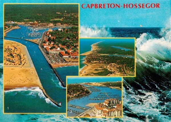 Capbreton Vue aérienne la côte à Hossegor Port Ré