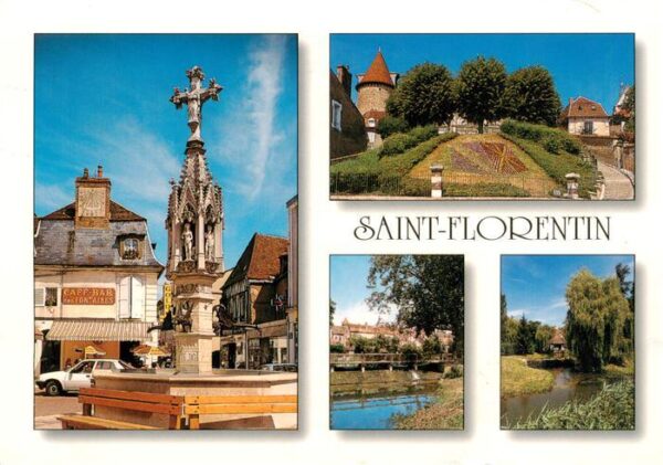 Saint-Florentin 89 Yonne Brunnen Teilansichten