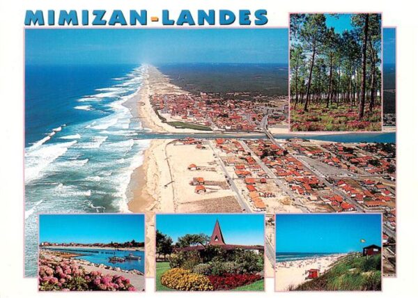Mimizan 40 Landes Strand Promenade Park Waldpartie Luftau