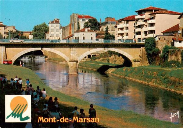 Mont-de-Marsan 40 Landes Pont du Commerce sur la Midouze
