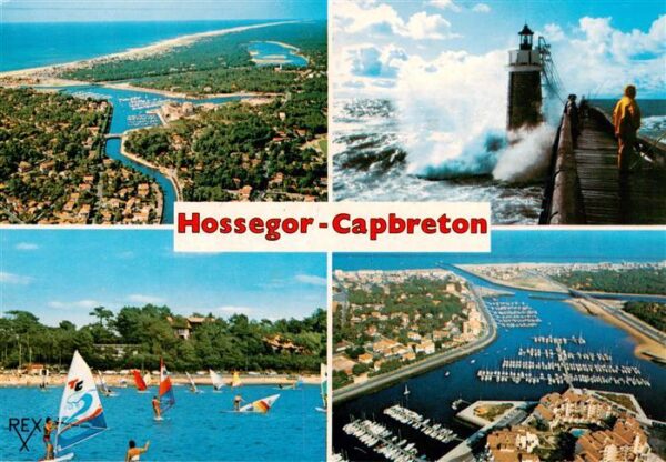 Hossegor Soorts-Hossegor 40 Landes Luftaufnahmen Hafen Leuchtturm Mole Sur