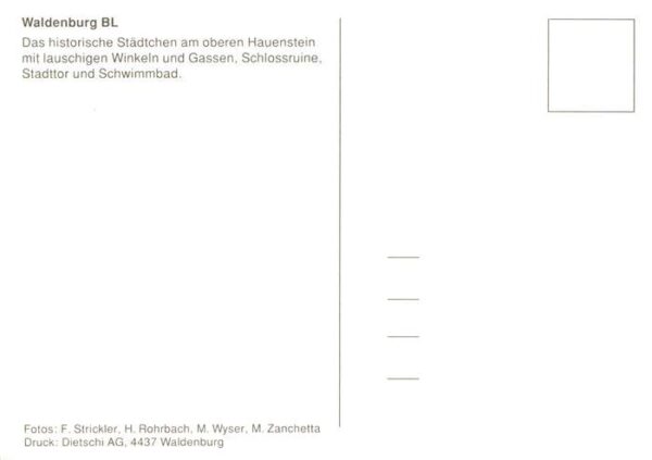 Waldenburg BL Teilansichten historisches Städtchen am – Bild 2