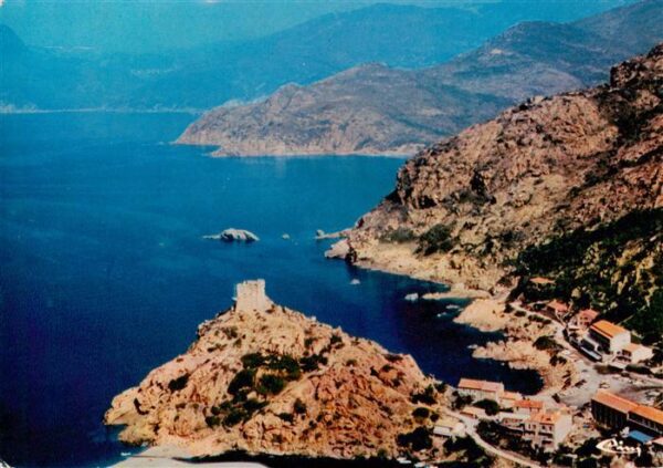Porto  Golfe de Corse Fliegeraufnahme
