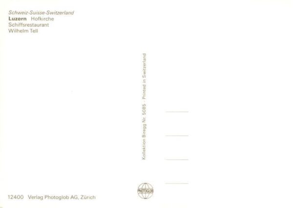 Luzern  LU Hofkirche Schiffsrestaurant Wilhelm Tel – Bild 2