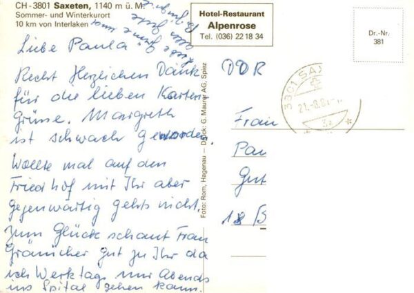 Saxeten BE Teilansicht – Bild 2