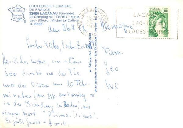 Lacanau 33 Gironde Le Camping du Tedey sur le Lac Vue aeri – Bild 2