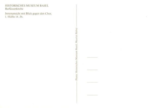 Basel BS Barfüsserkirche Inneres – Bild 2