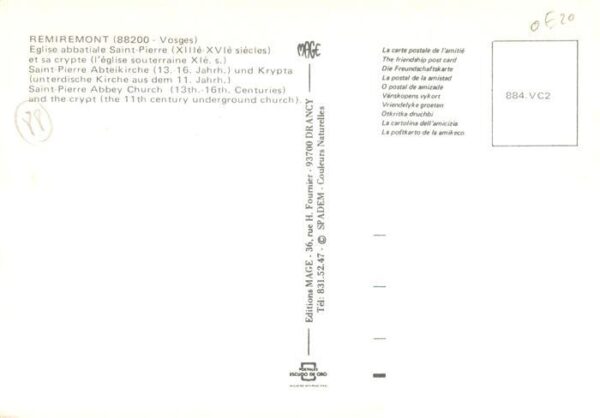 Remiremont Romberg 88 Vosges Eglise abbatiale Saint Pierre et sa cry – Bild 2