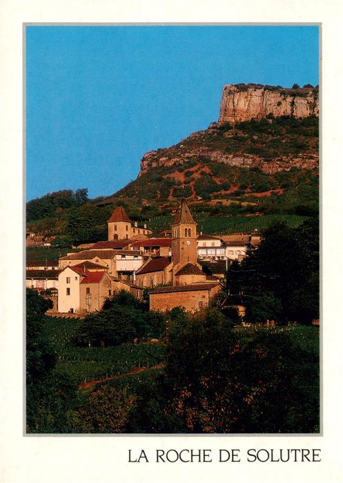 Solutre-Pouilly La Roche de Solutre en Bourgogne