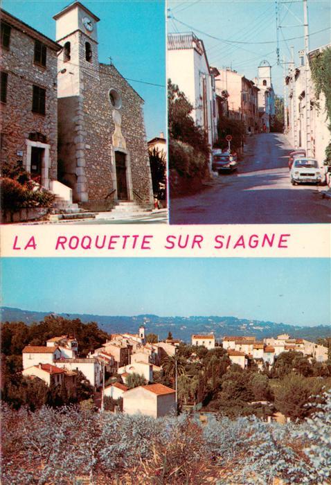 La Roquette-sur-Siagne La rue principale l’Eglise et Vue gener