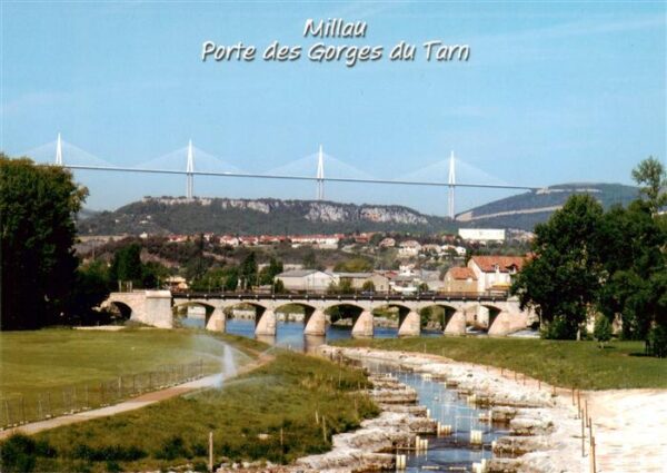 Millau Aveyron Le pont Lerouge vu depuis la Maladrerie