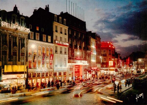 Lille 59 Nord Place du General de Gaulle la nuit