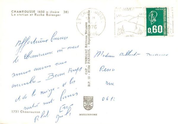 Chamrousse 38 Isere La station et Roche Beranger Vue aerien – Bild 2