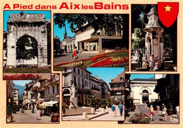 Aix-les-Bains 73 Savoie En flanant sur la Place des Thermes La