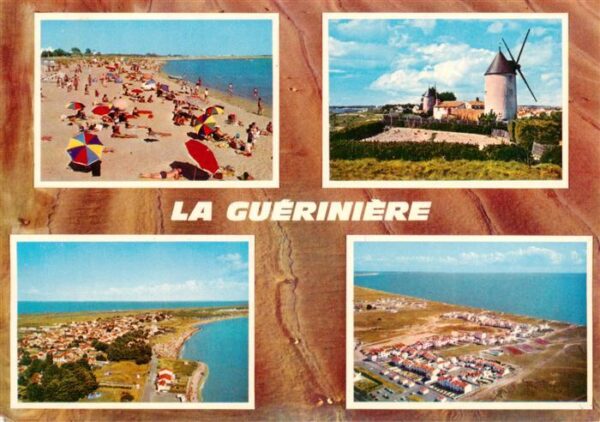 La Gueriniere 85 Vendee Strand Mühle Fliegeraufnahmen