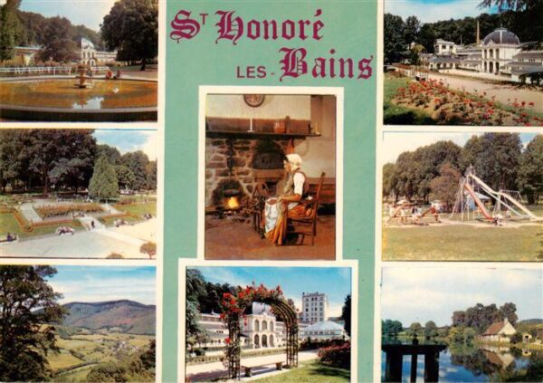Saint-Honore-les-Bains Le bassin Le Jardin Le Mont Beuvray Mor