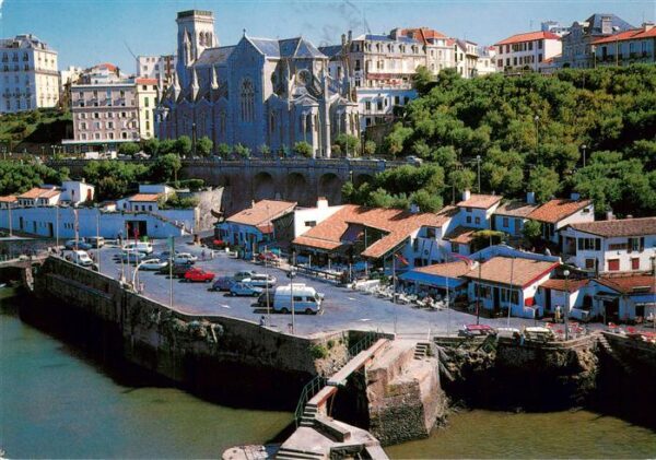 Biarritz 64 Pyrenees Atlantiques Port des pêcheurs Eglise Sainte Eugénie