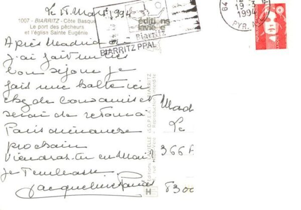 Biarritz 64 Pyrenees Atlantiques Port des pêcheurs Eglise Sainte Eugénie – Bild 2