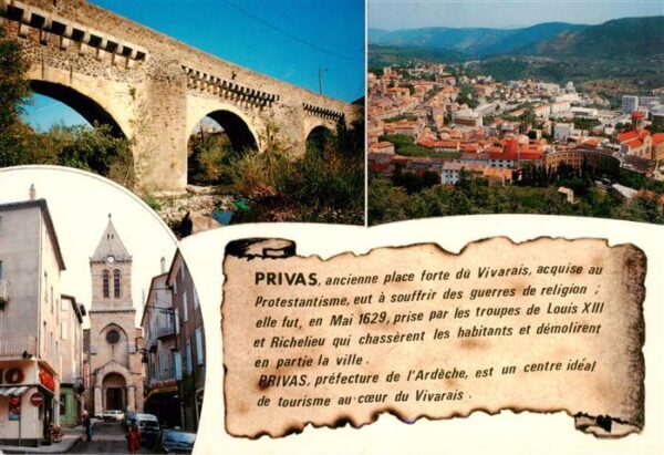 Privas Viaduc Centre de la ville Vue panoramiq