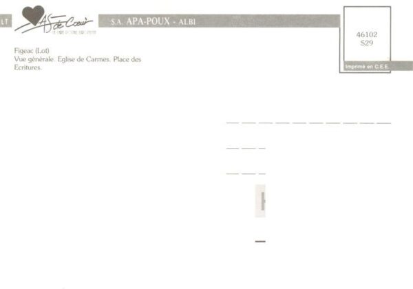 Figeac Vue generale Eglise de Carmes Place des – Bild 2