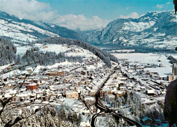 Thusis GR Winterpanorama Alpen