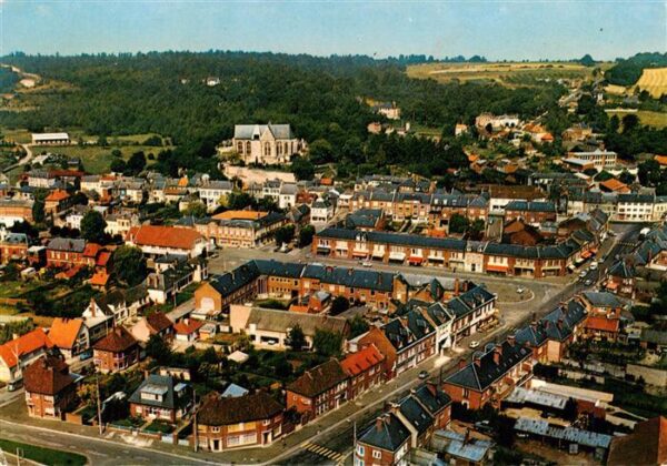 Poix 80 Somme Vue d'ensemble du centre vue aérienne